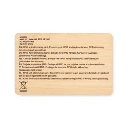 RFID Anti-Skimming Card in Bamboo Case - Image 3