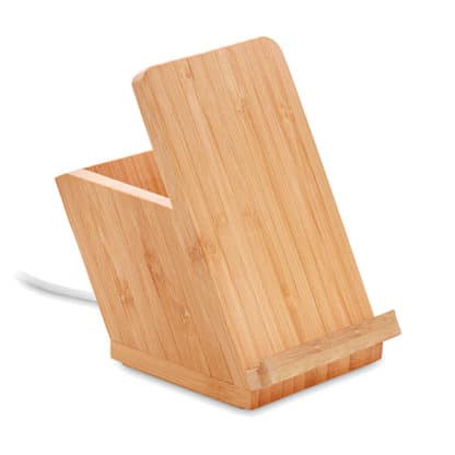 Bamboo Wireless Charging Phone Stand - Image 2