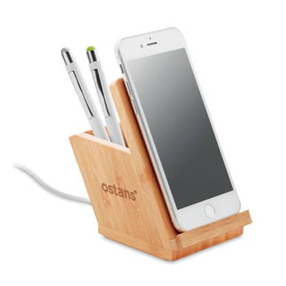 Bamboo Wireless Charging Phone Stand