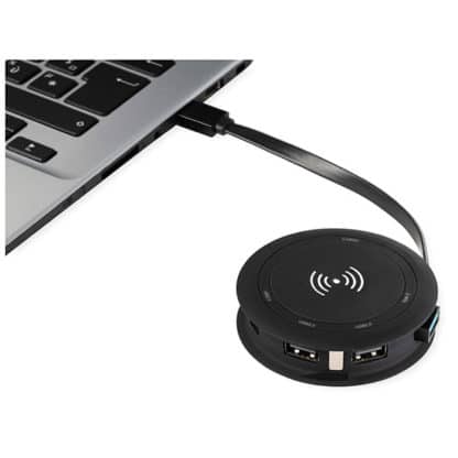 SCX Wireless Charger & USB Hub with Light Up Logo - Image 2