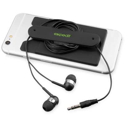 Wired Earbuds & Silicone Phone Wallet - Image 2