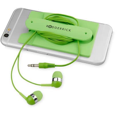Wired Earbuds & Silicone Phone Wallet - Image 4