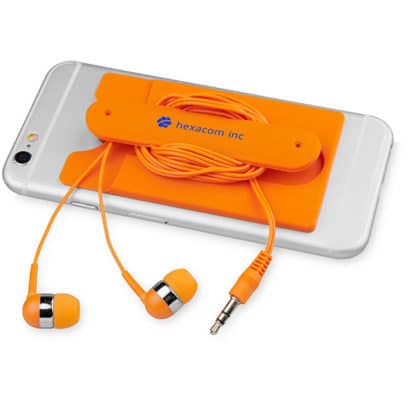 Wired Earbuds & Silicone Phone Wallet - Image 5